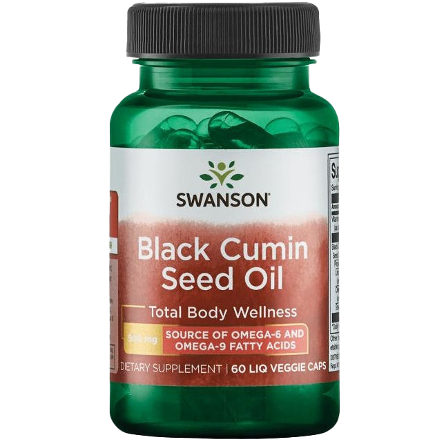 Swanson Black Cumin Seed Oil, 500mg - 60 liquid vcaps