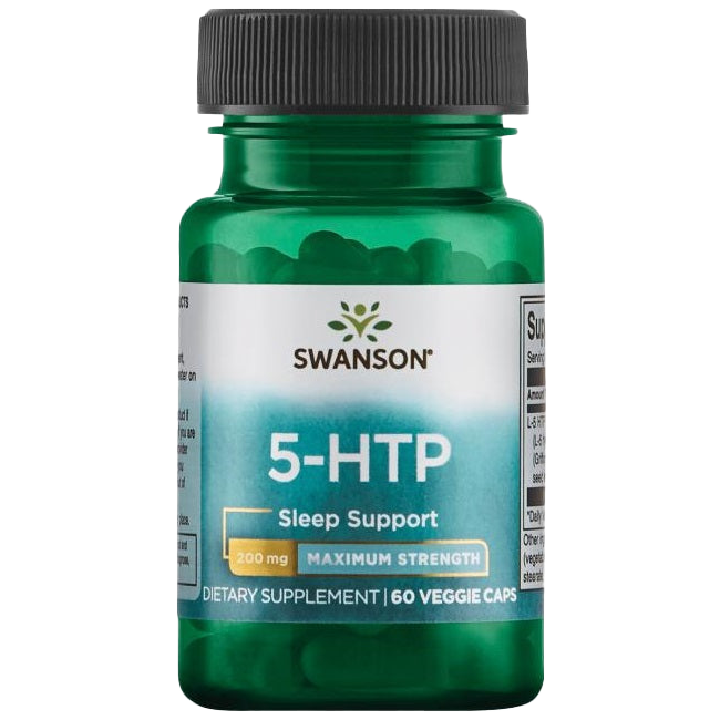 Swanson 5-HTP, 200mg Maximum Strength - 60 vcaps