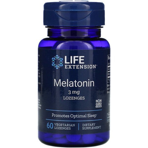 Life Extension Melatonin, 3mg 60 vegetarian lozenges - Sports Supplements at MySupplementShop by Life Extension