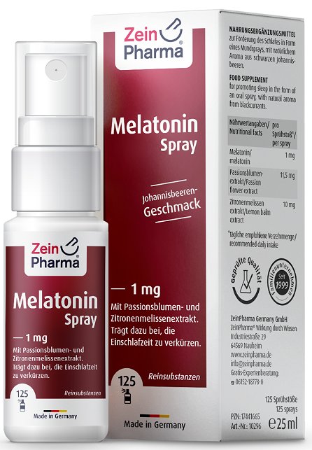 Zein Pharma Melatonin Spray, 1mg 25 ml - Sports Supplements at MySupplementShop by Zein Pharma