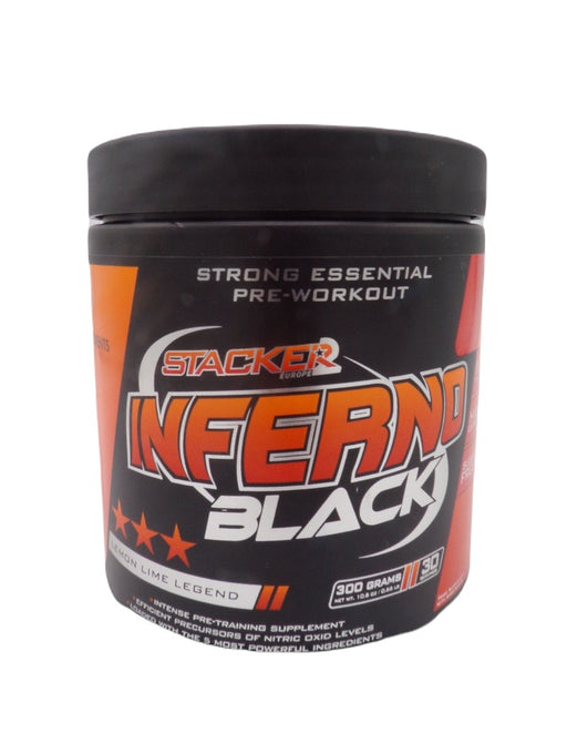 Stacker2 Europe Inferno Black- 300 grams - Lemon Lime - Pre & Post Workout at MySupplementShop by Stacker2 Europe