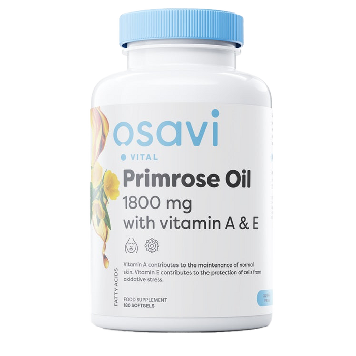 Osavi Primrose Oil with Vitamin A & E, 1800mg - 180 softgels