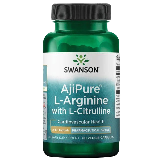 Swanson AjiPure L-Arginine with L-Citrulline - 60 vcaps