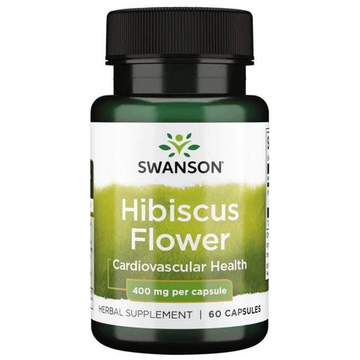 Swanson Hibiscus Flower, 400mg - 60 caps - Health and Wellbeing at MySupplementShop by Swanson