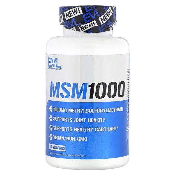 EVLution Nutrition MSM 1000 - 120 caps 60 Servings - Supplements at MySupplementShop by EVLution Nutrition