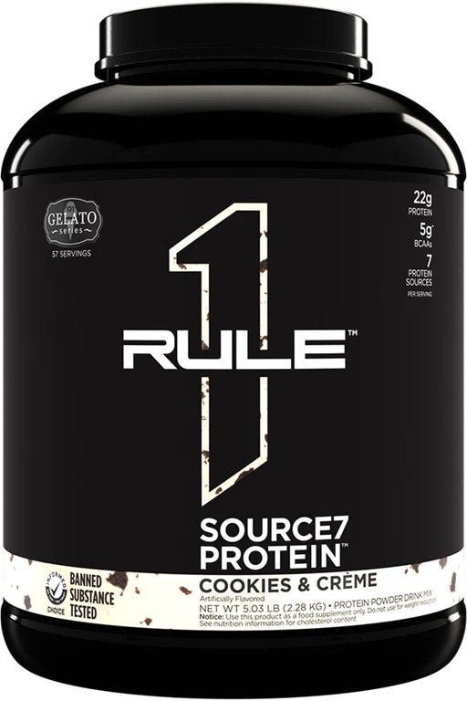 Rule One Source7 Protein, Cookies & Creme Gelato - 2280g - Sports Nutrition at MySupplementShop by Rule One