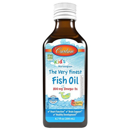 Kid's The Very Finest Fish Oil, 800mg Just Peachie - 200 ml. - Sports Nutrition at MySupplementShop by Carlson Labs