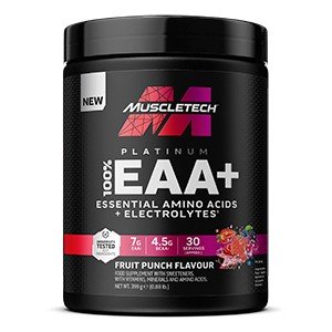 MuscleTech Platinum 100% EAA+, Fruit Punch 393g - Sports Supplements at MySupplementShop by MuscleTech