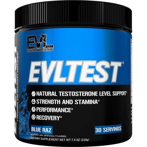 EVLution Nutrition EVL Test, Blue Raz 210g - Sports Supplements at MySupplementShop by EVLution Nutrition