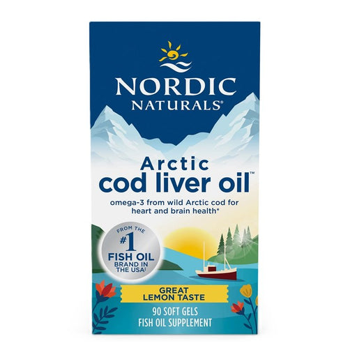 Nordic Naturals Arctic Cod Liver Oil, 750mg Lemon (EAN 768990891298) 90 softgels - Sports Supplements at MySupplementShop by Nordic Naturals