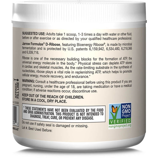 Jarrow Formulas D-Ribose 7.5 oz (200g) - Special Formula at MySupplementShop by Jarrow Formulas