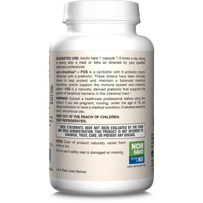 Jarrow Formulas Jarro-Dophilus + FOS (Probiotic + Prebiotic) 3.4 Billion CFU 200 Veggie Capsules - Health and Wellbeing at MySupplementShop by Jarrow Formulas