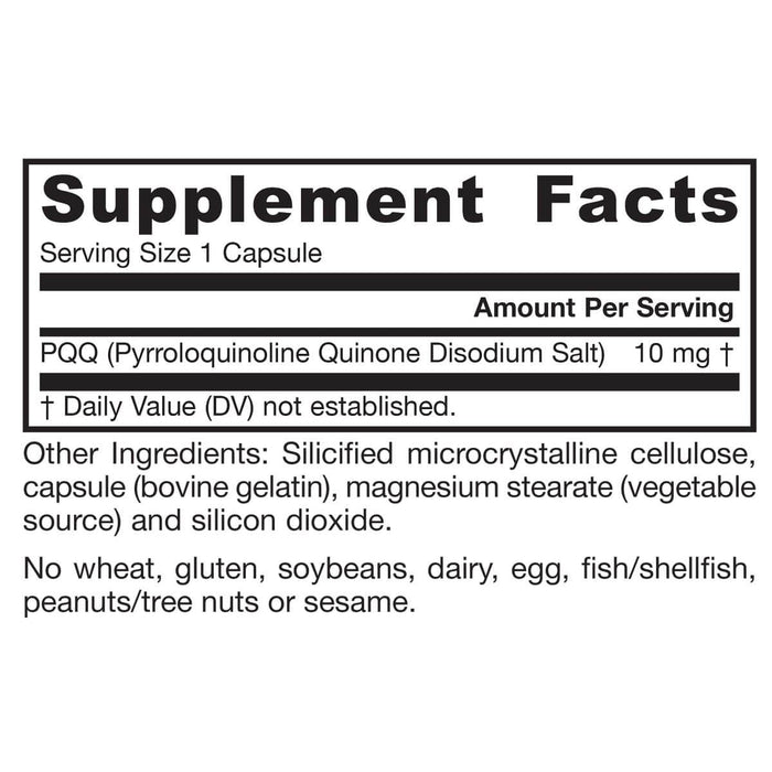 Jarrow Formulas PQQ 10mg 30 Capsules - Brain & Memory at MySupplementShop by Jarrow Formulas