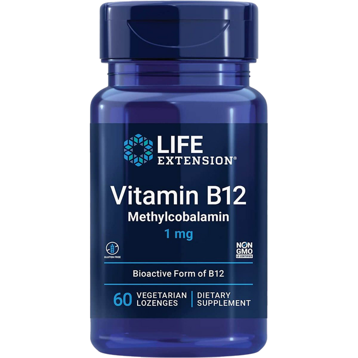 Life Extension Vitamin B12 Methylcobalamin 1 mg 60 Vegetarian Lozenges