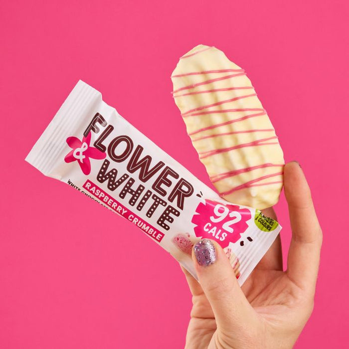 Flower&White Meringue Bar 12x20g - Raspberry Crumble - Health Foods at MySupplementShop by Flower & White