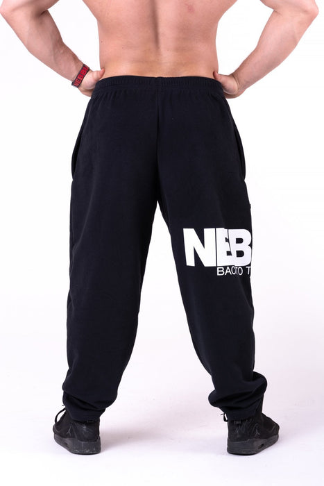 Nebbia 90s Classic Sweatpants 160 - Black - Sweatpants at MySupplementShop by Nebbia