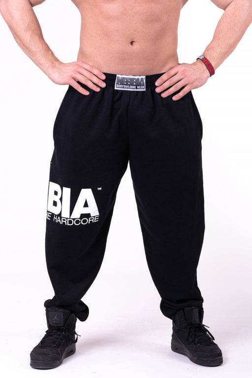 Nebbia 90s Classic Sweatpants 160 - Black - Sweatpants at MySupplementShop by Nebbia