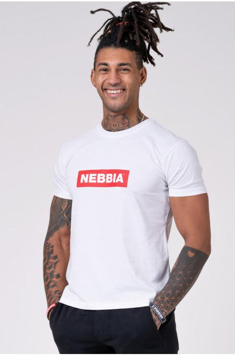 Nebbia NEBBIA Men's T-shirt 593 White - Men's T-Shirt at MySupplementShop by Nebbia