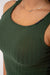 Nebbia Organic Cotton Ribbed Tank Top 414 Dark Green - Tank Top at MySupplementShop by Nebbia