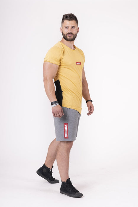 Nebbia Red Label V-Typical T-Shirt 142 - Mustard - T-Shirt at MySupplementShop by Nebbia