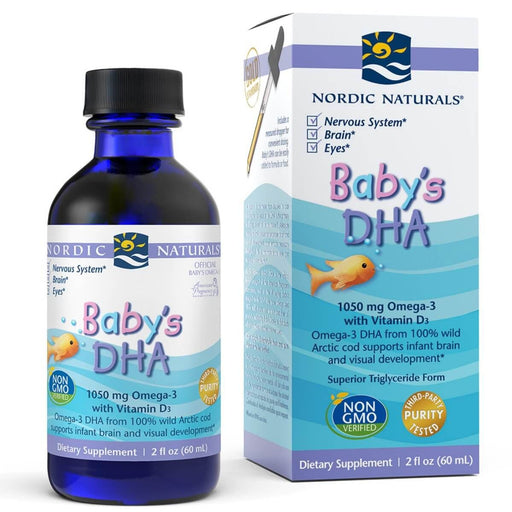 Nordic Naturals Baby's DHA Omega 3 with Vitamin D3 1,050mg 2 fl oz - Health and Wellbeing at MySupplementShop by Nordic Naturals