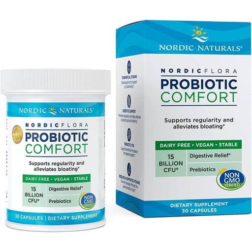 Nordic Naturals Nordic Flora Probiotic Comfort 15 Billion CFU 30 Capsules - Health and Wellbeing at MySupplementShop by Nordic Naturals