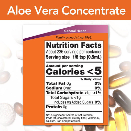 NOW Foods Aloe Vera Concentrate 4oz (118ml) - Health and Wellbeing at MySupplementShop by NOW Foods