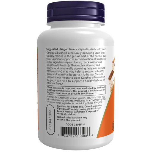 NOW Foods Candida Support 90 Veg Capsules - Health and Wellbeing at MySupplementShop by NOW Foods