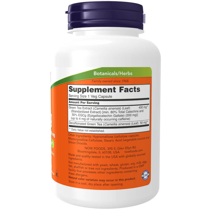 NOW Foods EGCg Green Tea Extract 400mg 180 Veg Capsules - Health and Wellbeing at MySupplementShop by NOW Foods