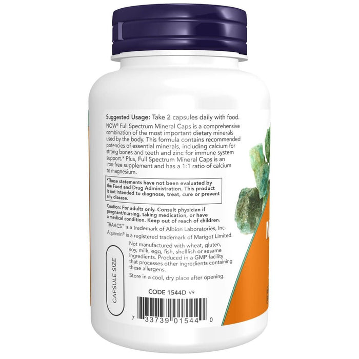 NOW Foods Full Spectrum Mineral Caps 120 Veg Capsules - Vitamins & Minerals at MySupplementShop by NOW Foods