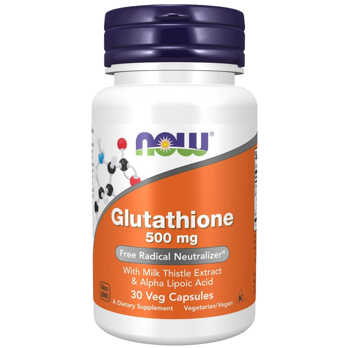 NOW Foods Glutathione 500 mg 30 Veg Capsules