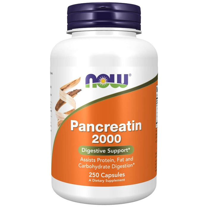 NOW Foods Pancreatin 2000 (250 Capsules) - Digestive Health at MySupplementShop by NOW Foods