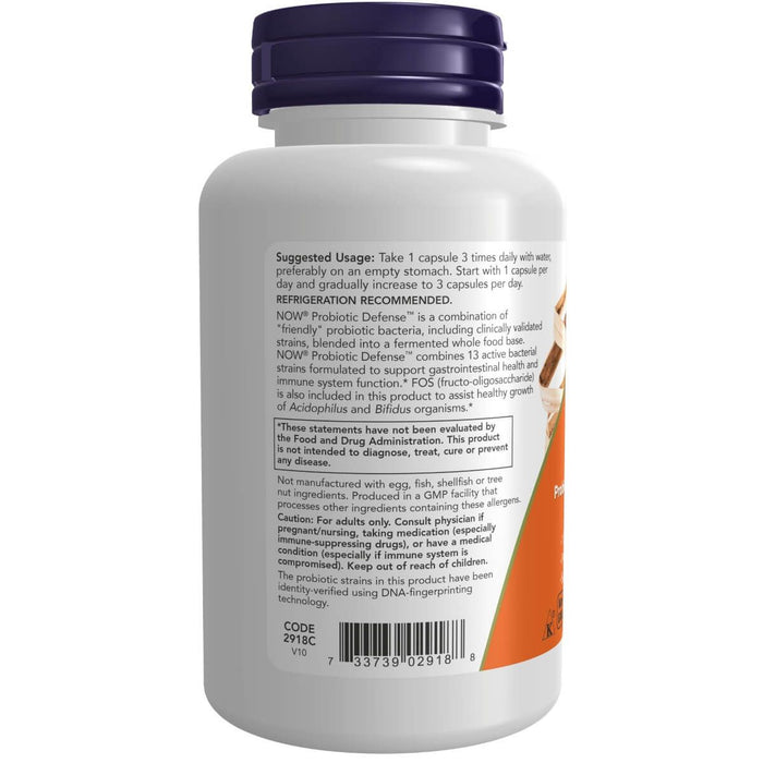 NOW Foods Probiotic Defense 90 Veg Capsules - Health and Wellbeing at MySupplementShop by NOW Foods