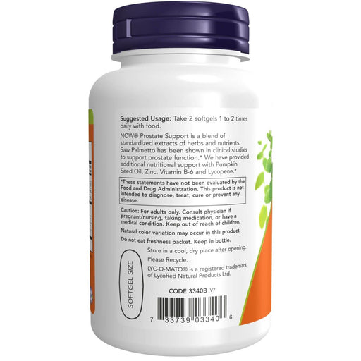 NOW Foods Prostate Support 90 Softgels - Sexual Health at MySupplementShop by NOW Foods