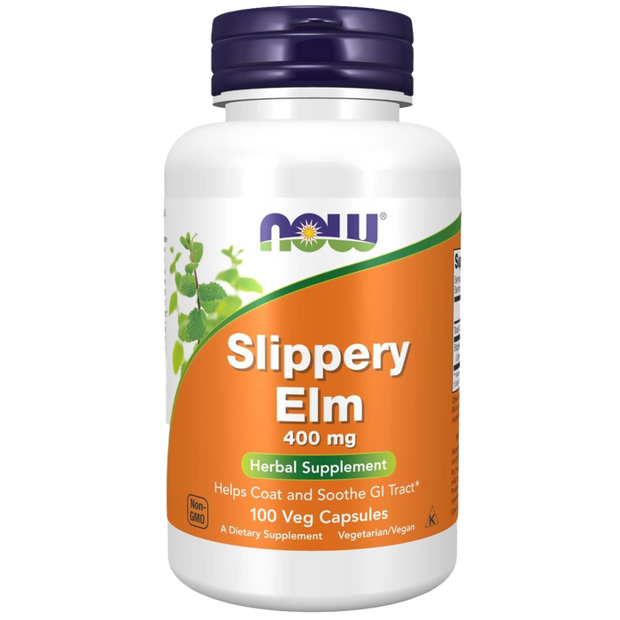 NOW Foods Slippery Elm 400 mg 100 Veg Capsules