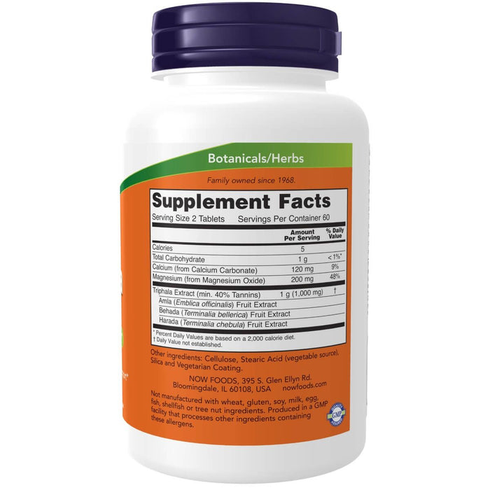 NOW Foods Triphala 500 mg 120 Tablets - Health and Wellbeing at MySupplementShop by NOW Foods