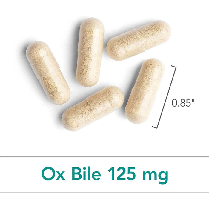 Nutricology Ox Bile 125mg 180 Capsules - Liver Support at MySupplementShop by Optimox