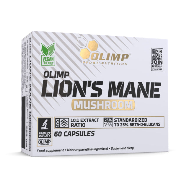 Olimp Lion's Mane Mushroom Capsules – Premium Cognitive and Nervous System Support 60 Caosules