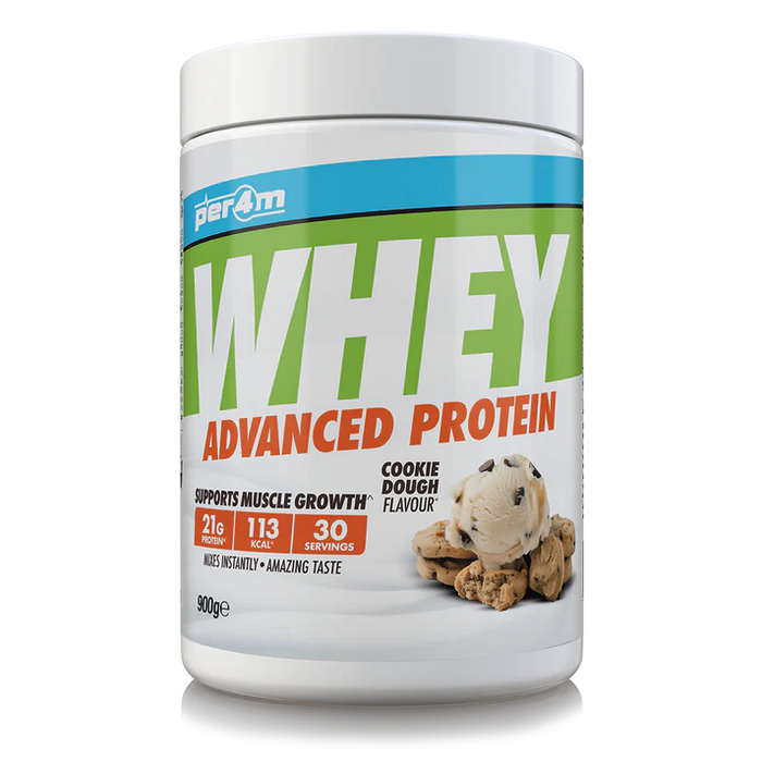 PER4M Whey Protein Powder 900g - 30 Servings | 21g Protein per Serving, Zero Sugar, Gluten-Free