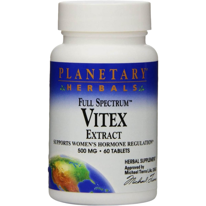 Planetary Herbals Full Spectrum Vitex Extract 500mg 60 Tablets