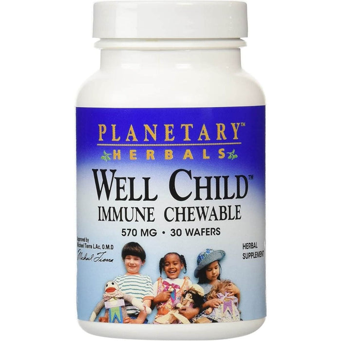 Planetary Herbals Well Child Immune Chewable 560mg 30 Wafers - Children's Immunity at MySupplementShop by Planetary Herbals