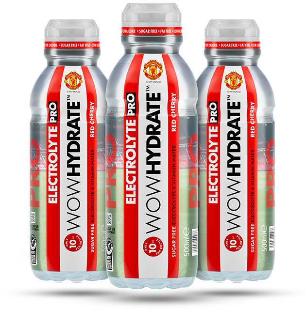 Wow Hydrate Electrolyte PRO 12x500ml - Red Cherry [MUFC] - Recovery & Hydration Drinks at MySupplementShop by Wow Hydrate