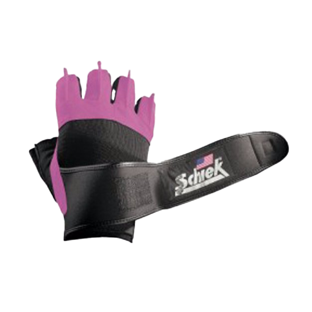 Schiek Pink Platinum Lifting Gloves with Wrist Wraps 540P