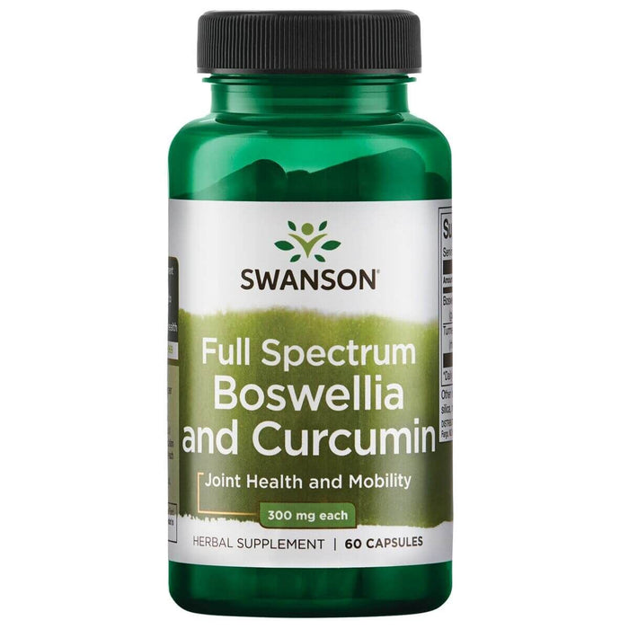 Swanson Boswellia and Curcumin 60 Capsules - Joint Support at MySupplementShop by Swanson