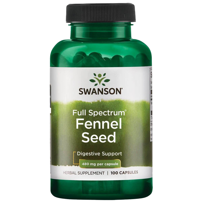 Swanson Fennel Seed 480 mg 100 Capsules