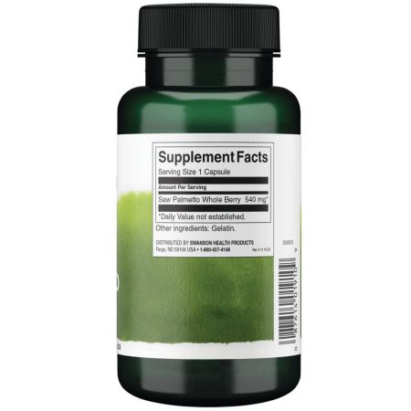 Swanson Full Spectrum Saw Palmetto 540 mg 100 Capsules - Health and Wellbeing at MySupplementShop by Swanson