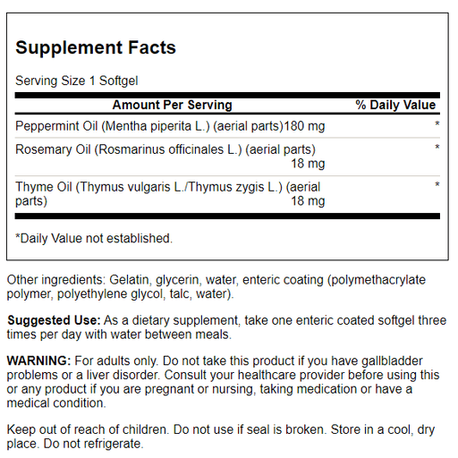 Swanson Peppermint Oil with Rosemary and Thyme 100 Softgels - Digestive Health at MySupplementShop by Swanson