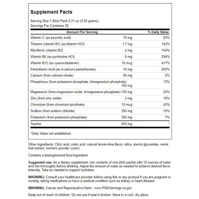 Swanson Simply HYDRATE Electrolyte Hydration Mix (Lemon-Lime) 30 Packets - Energy & Vitality at MySupplementShop by Swanson