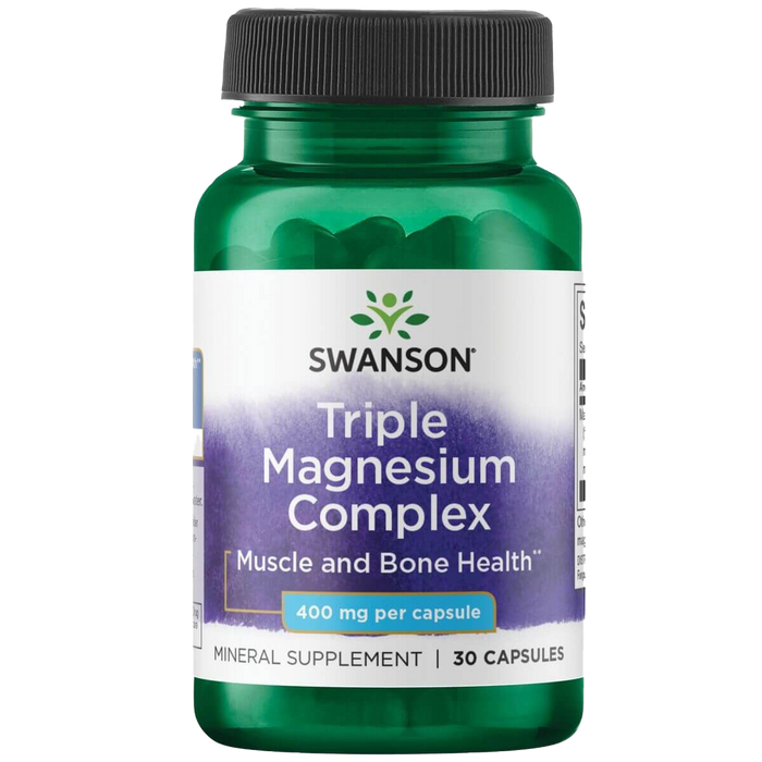 Swanson Triple Magnesium Complex 400 mg 30 Capsules