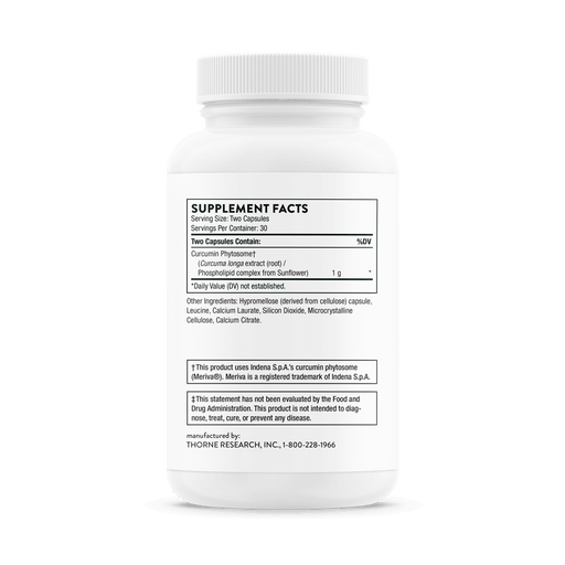 Thorne Research Curcumin Phytosome 500mg 60 Capsules - Liver Support at MySupplementShop by Thorne